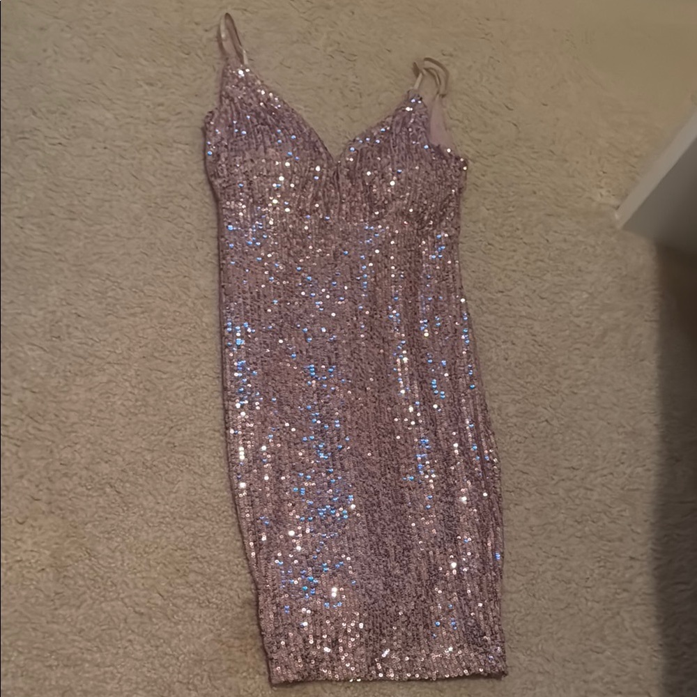 Emerald Sundae Pink Sequin Mini Dress